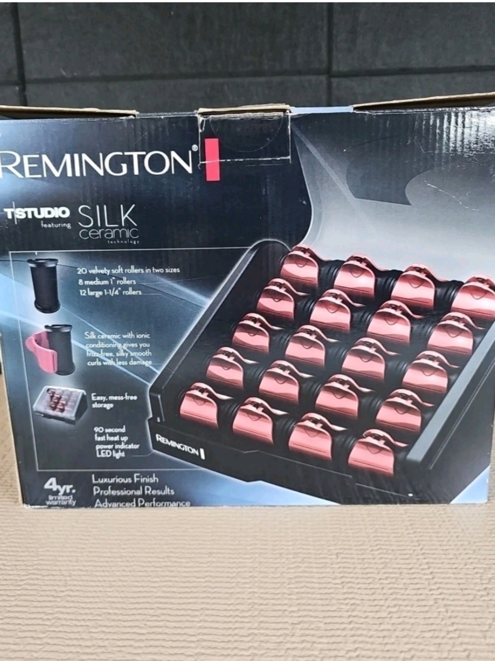 Remington Silk Ceramic Heated Rollers - Rose Metallic and Black